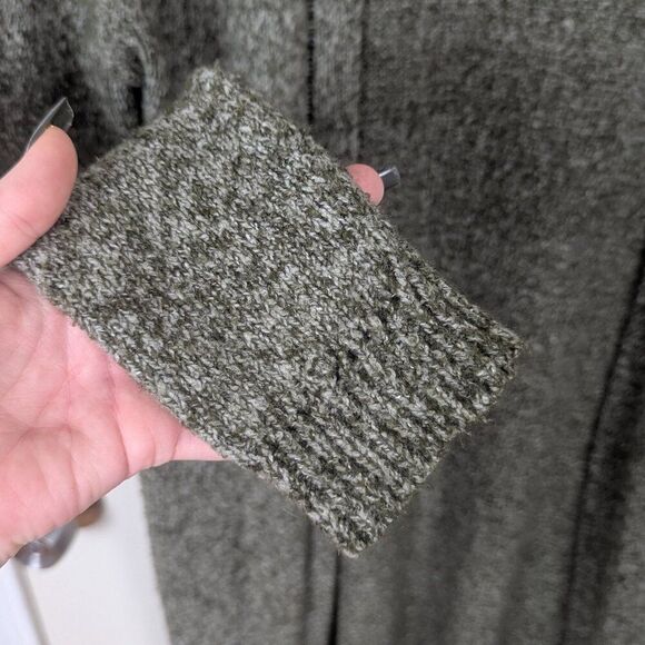 Silence + Noise | Green Long Open Front Cardigan Size Small - Picture 3 of 7